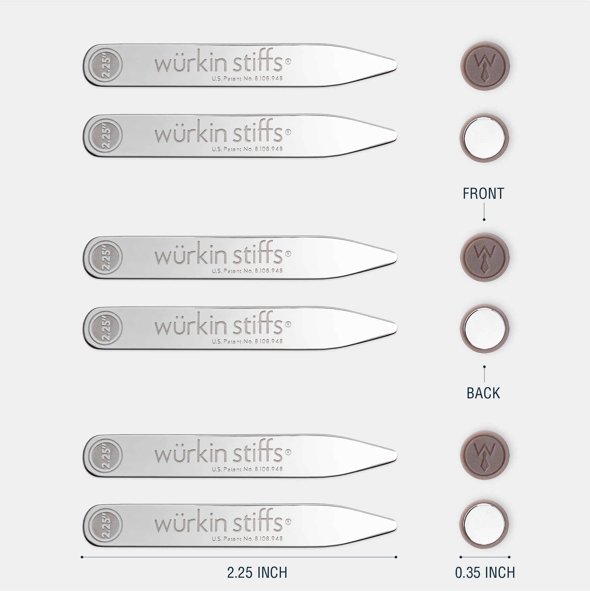 3-Pair Magnetic Power Stays 2.25"
