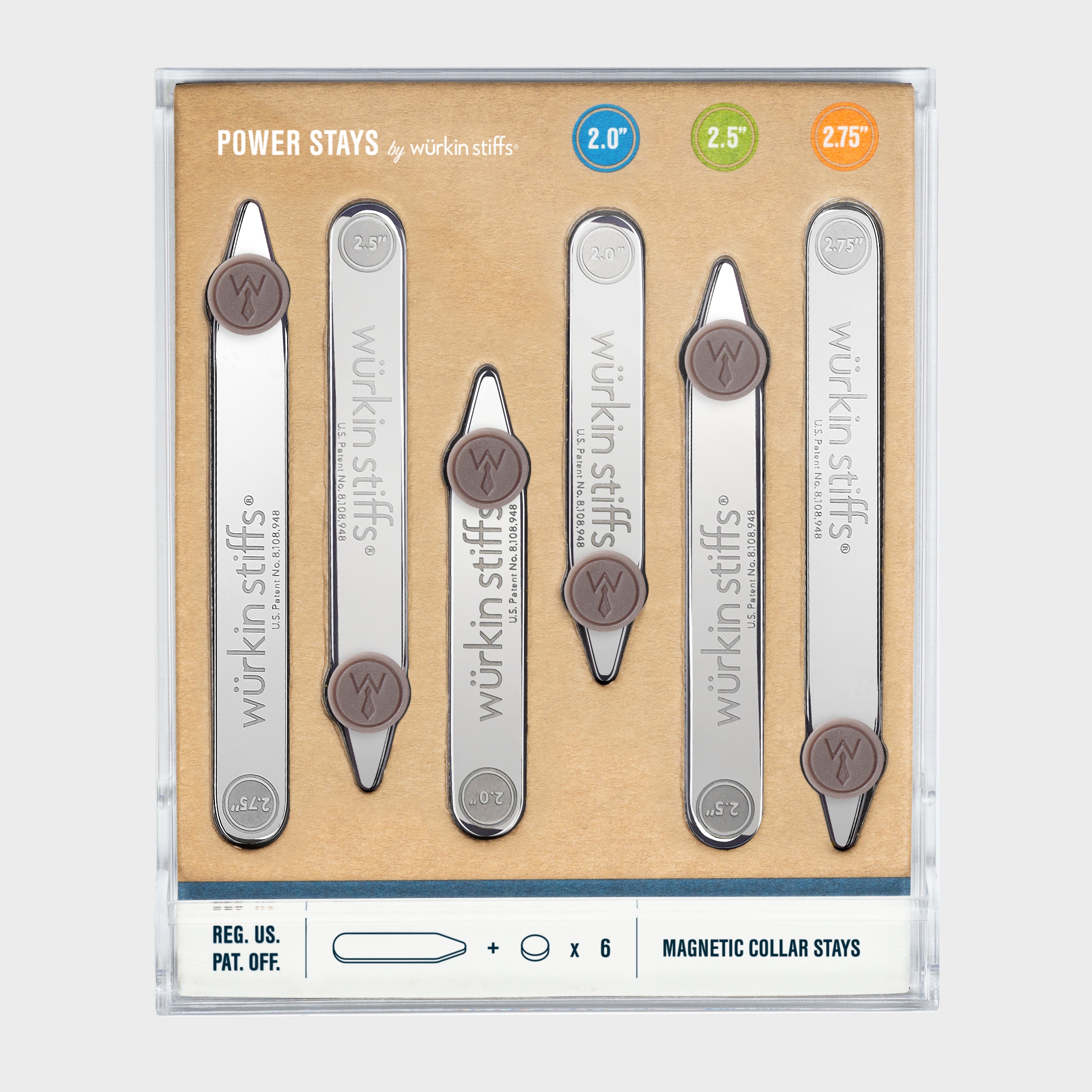 3-Pair Magnetic Power Stay Assorted