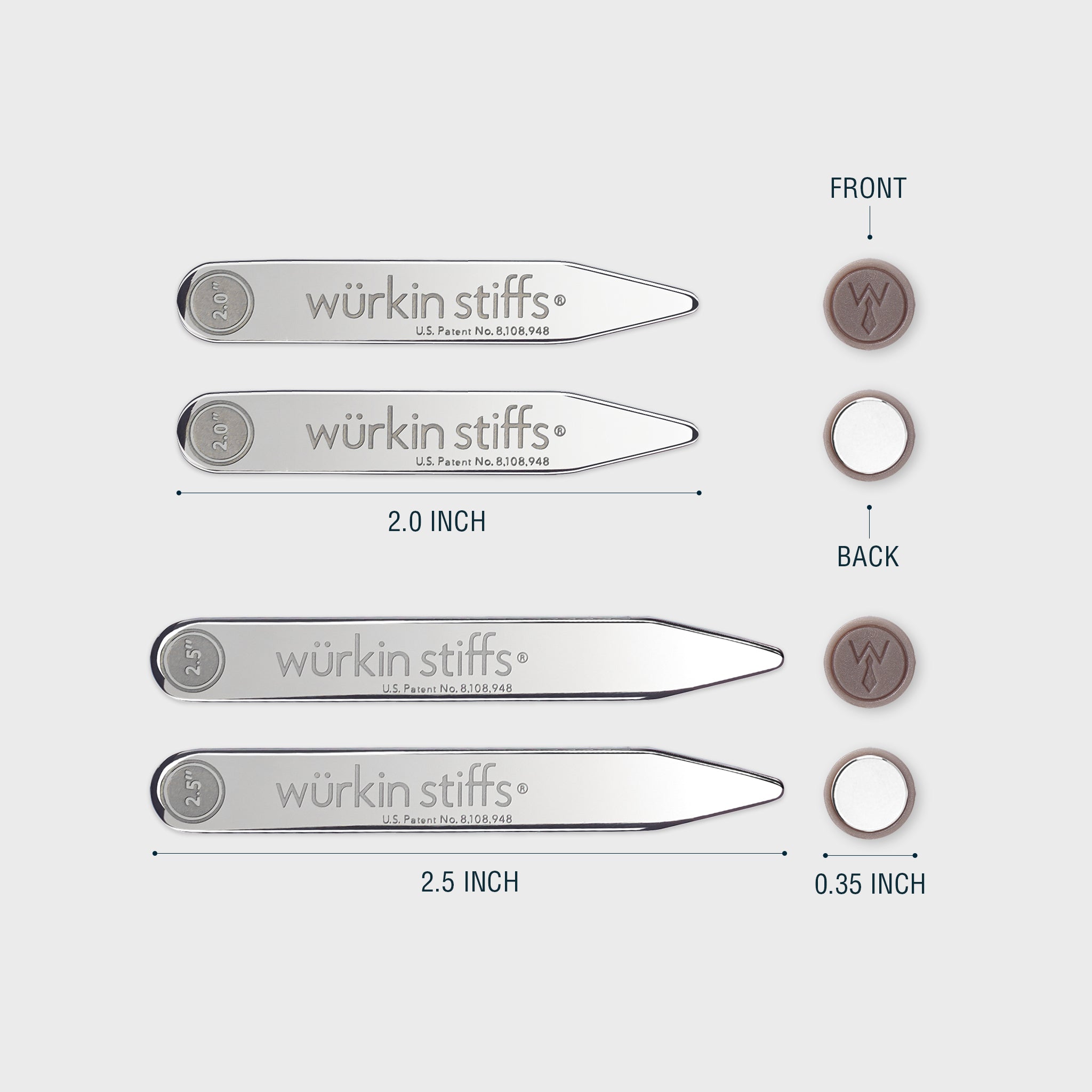 Wurkin Stiffs 2.0 Stiff-N-Stays Plastic Magnetic Collar Stays