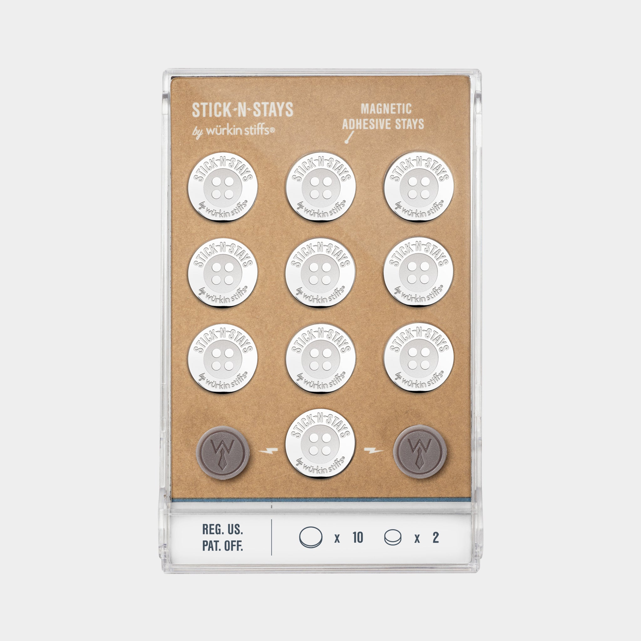 5-Pair Stick-N-Stays for Polo Shirts