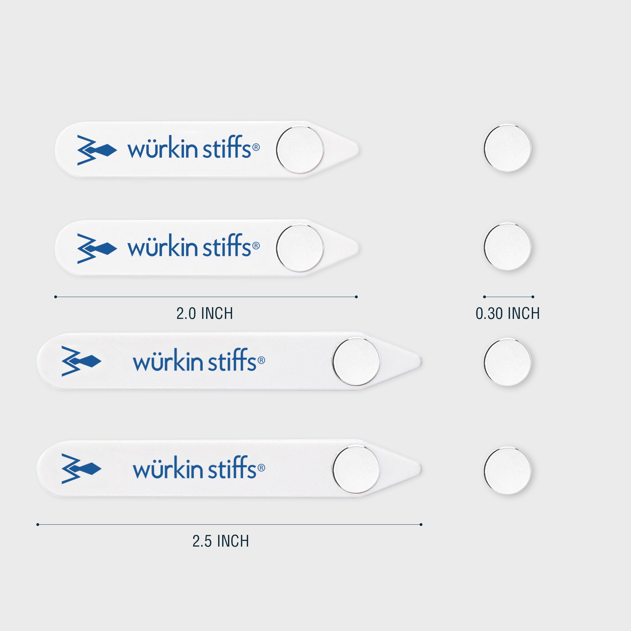 Stick-N-Stays Magnetic Collar Stays by Würkin Stiffs | Includes (10)  Magnetic Adhesive Polo Stays and (2) Power Button Magnets | Gift for Men |  As