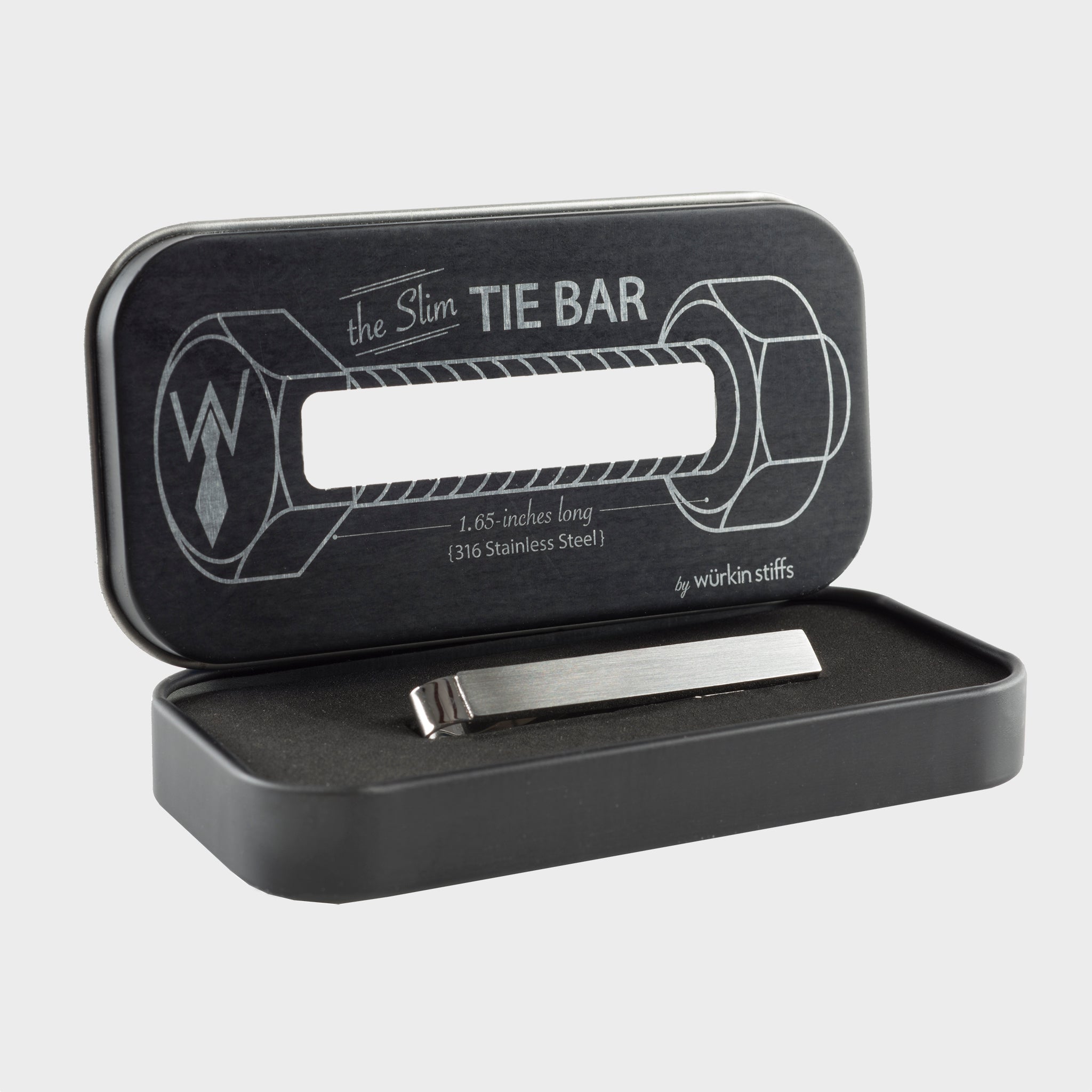 Brushed Silver Tie Bar