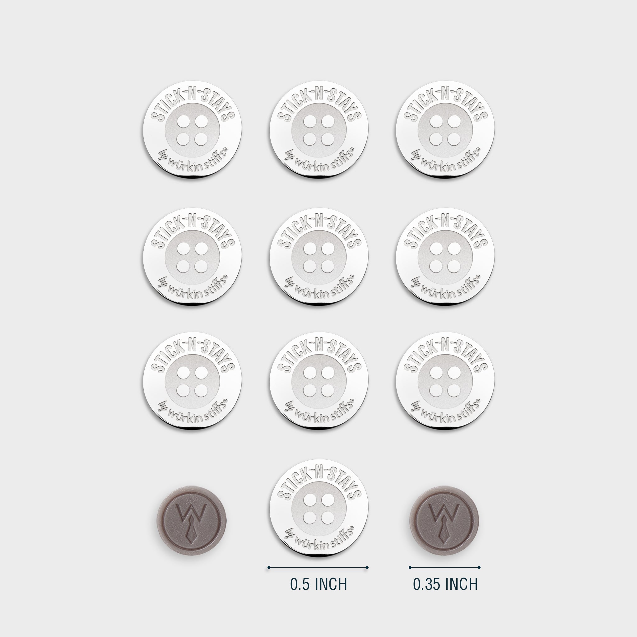 5-Pair Stick-N-Stays for Polo Shirts