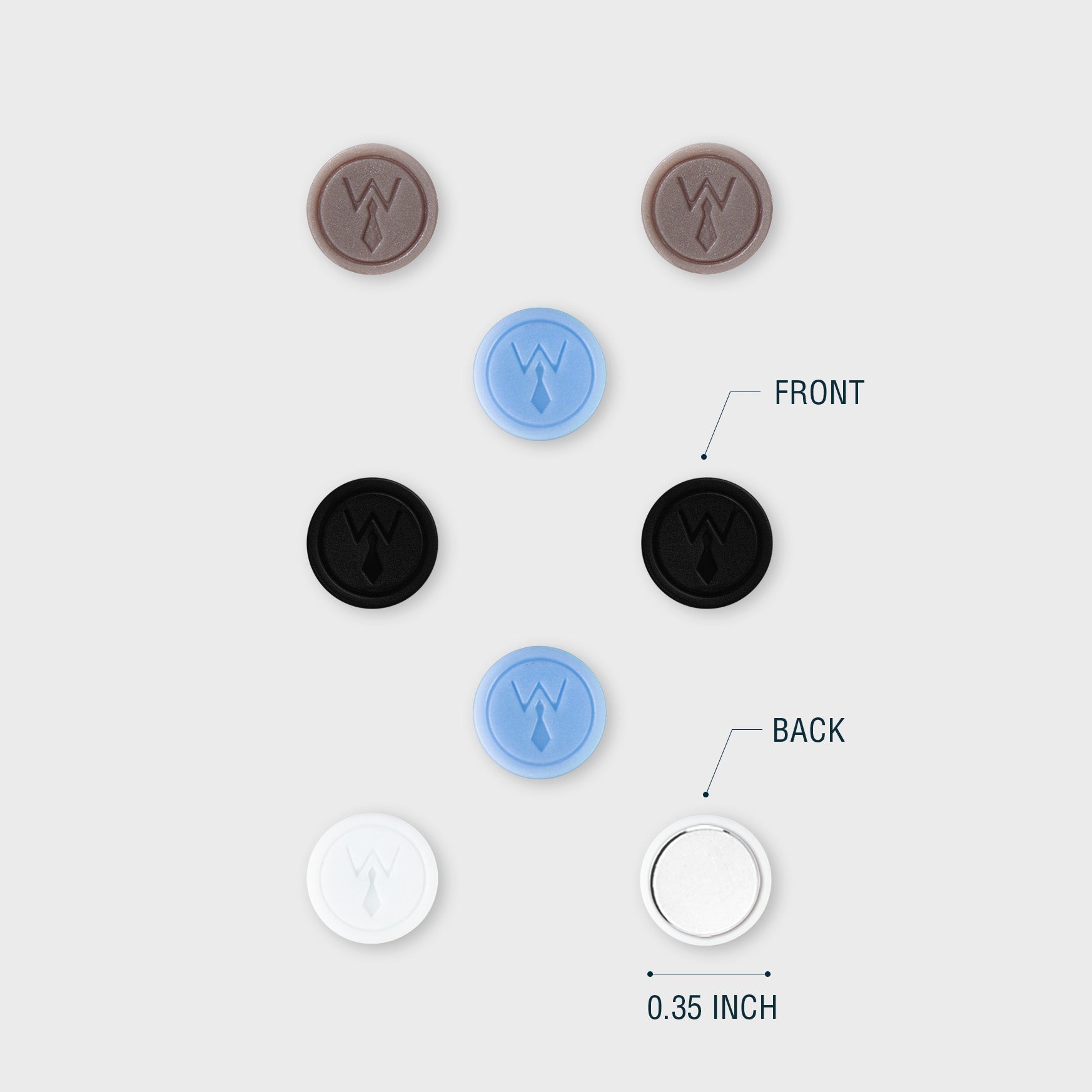 MOLESKIN CASQUETTE W/SILVER BUTTON ネイビーM Magnetic Buttons for Dress Shirts and Collar Stays