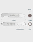 Pop-N-Stays Bottle Opener Magnetic Collar Stays - 2.5"