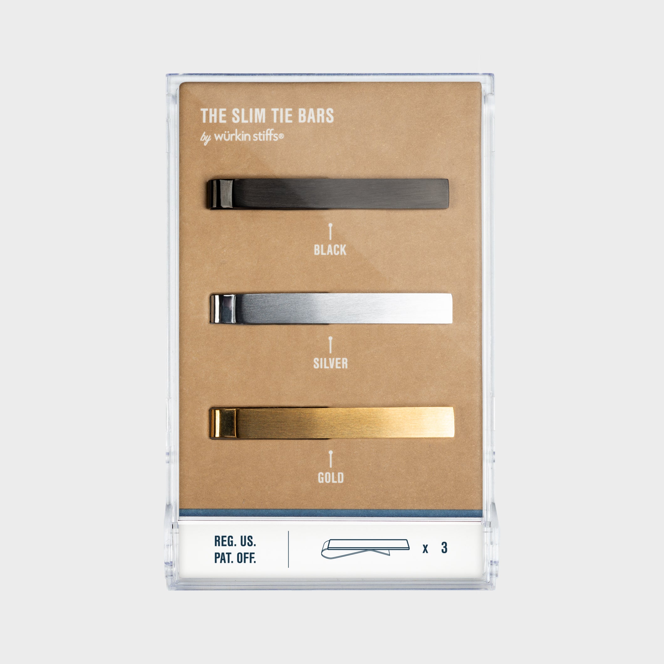 The Slim Tie Bar 3-Pack