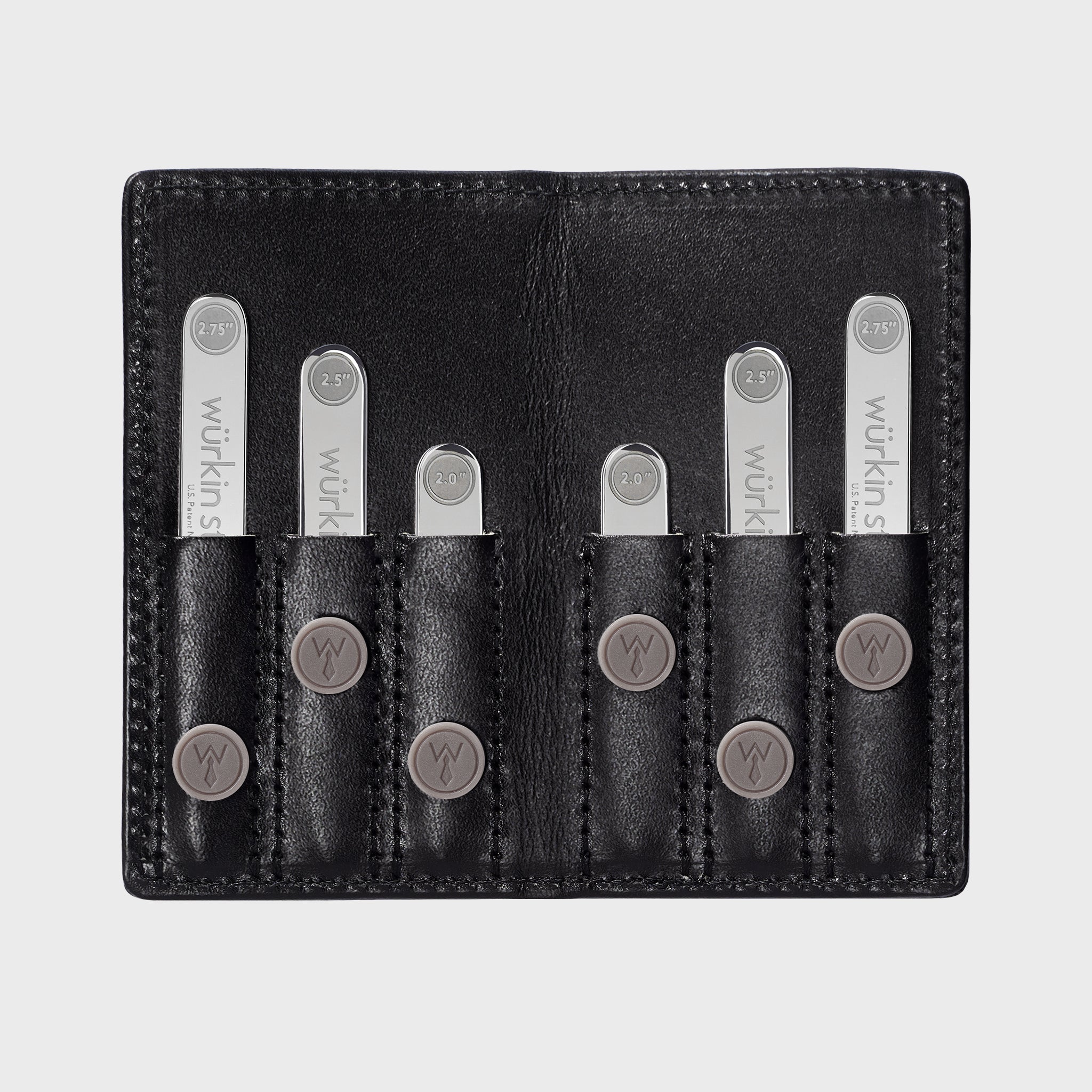3-Pair Premium Leather Wallet Set (choose color)